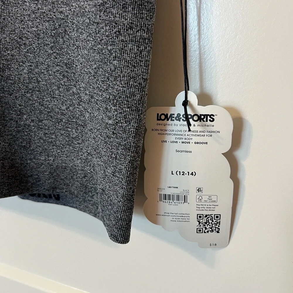 NWT Grey Seamless Love & Sports Tank and Shorts - Picture 9 of 9
